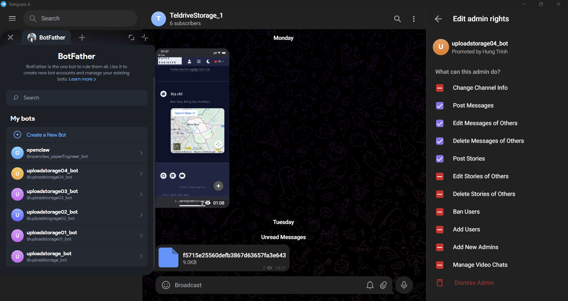 Teldrive bots private channel